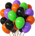 Halloween Party Balloons Set, Black Purple Orange Green Balloons 50Pcs 12inch Purple Orange Black Lime Green Balloon for Halloween party Celebration Birthday Spooky Ghost Party Decoration