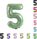 40 Inch Large Foil Helium Number Balloon Birthday Wedding Party 0-9 (Olive Green, 5)
