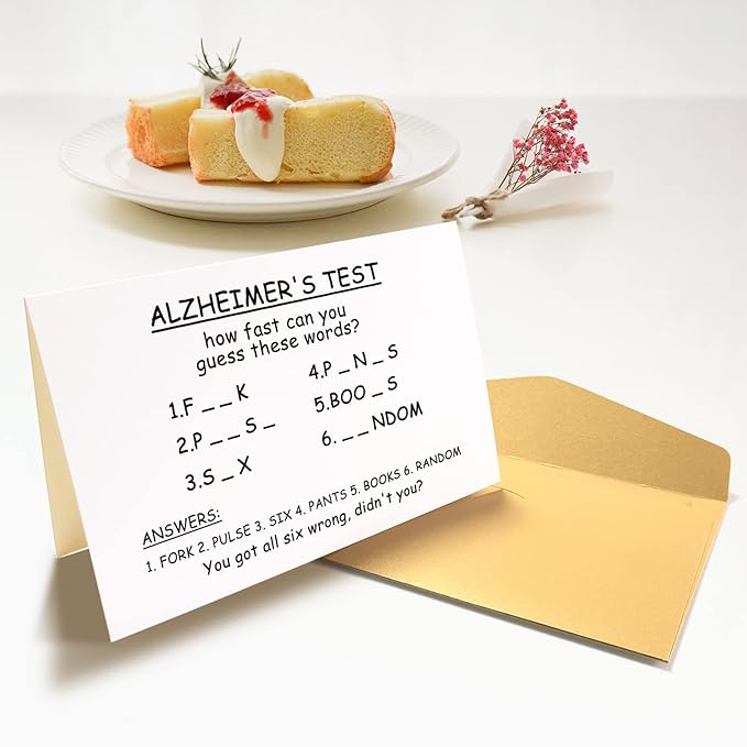 Chenive Humorous Birthday Card for Men Women, Naughty Alzheimer's Test Birthday Card for Him Her, Dirty Adult Humor Birthday Card for Husband Wife, Valentine's Day Card for Boyfriend Girlfriend