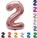YPSelected 32 Inch Large Foil Helium Number Balloon Birthday Wedding Party 0-9 (Rose Gold, 2)