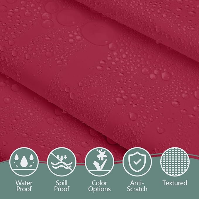 Disposable Plastic Tablecloth 54x108 Inch Rectangle - Red, 4 Pack Waterproof & Tear-Resistant Party Table Cover for Dining, Picnic, Crafts, Holiday Decor