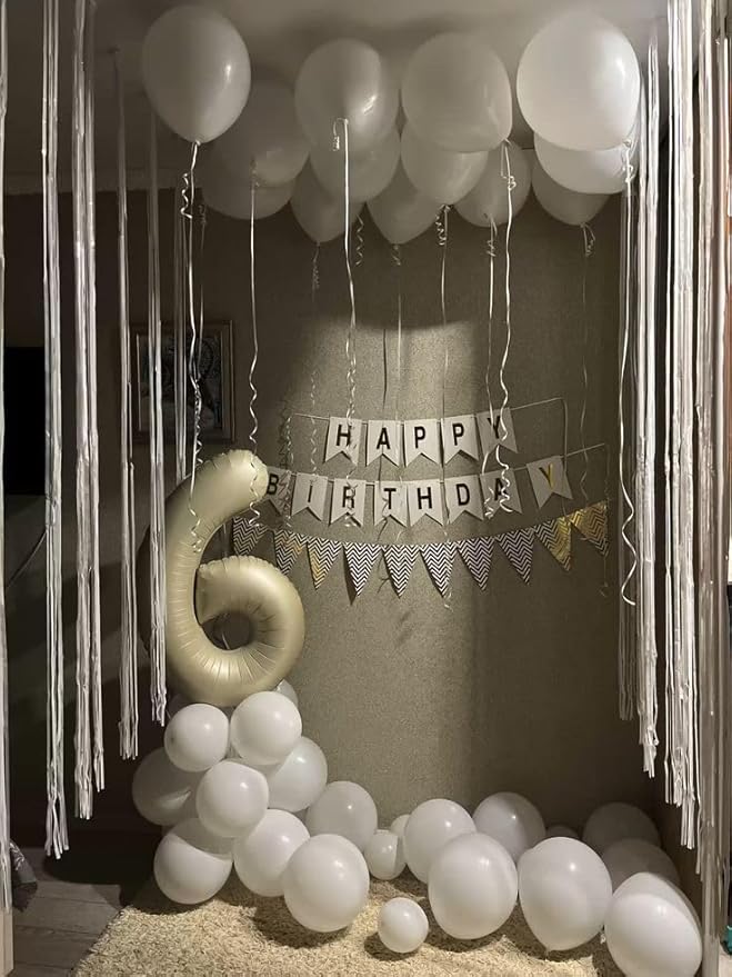 6 Balloon Numbers, 40 Inch Foil Big Balloon for Men And Women, Cream Balloons for 6, 16, 26, 60, 2026 Graduation, Birthday, Wedding Anniversary, Xmas, Thanksgiving Day, Party Supplies