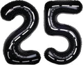 Race Car 40Inch Black 25 Balloon Number Large Helium Race Track 0-9 Giant Digital 25th Foil Mylar Big Party Number Balloons for Boy Birthday Car Theme Party Anniversary Graduation Decorations