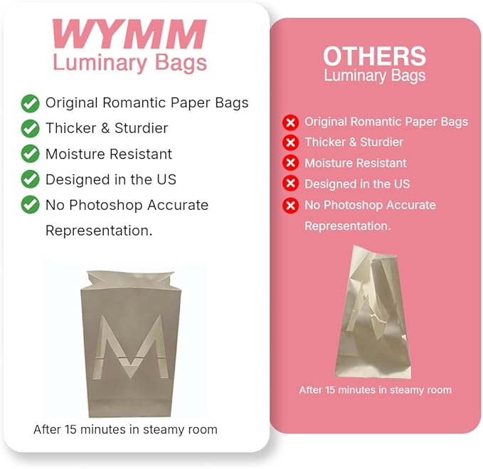 “Happy Valentine's Day” Light up Letters with Tea Lights Candles and Rose Petals Included - Luminary Paper Bags to be Used as Valentines Day Decorations for Your Loved One