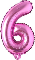 16" inch Single Rose Red Alphabet Letter number Balloons Aluminum Hanging Foil Film Balloon Wedding Birthday party decoration banner Air Mylar Balloons (16 inch Rose Red 6)