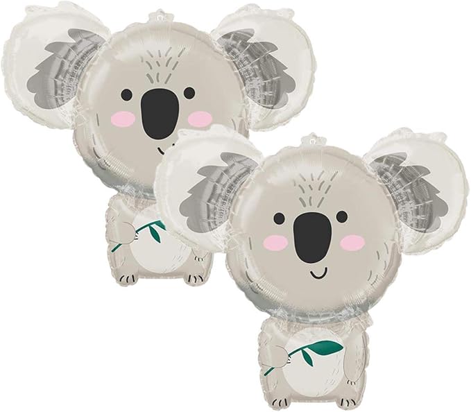 Set of 2 Adorable Koala Bear Jumbo 28" Foil Party Balloons by Anagram