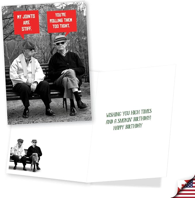 NobleWorks Assorted 3 Pack of Hysterical Retro Birthday Greeting Cards with 5 x 7 Inch Envelopes for Men and Women (3 Designs, 1 Each) Naughty Seniors VC9269BDG-C1x3