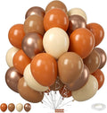 Burnt Orange Balloons, 50Pcs 12 Inches Nude Brown Metallic Champagne Fall Color Balloons for Autumn Fall Birthday Baby Shower Boho Wedding Bridal Shower Engagement Thanksgiving Party Decorations