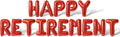 Letter Balloons - HAPPY RETIREMENT 16" Inch Alphabet Letters Foil Mylar Balloon Retirement Party Balloon Banner (Red)