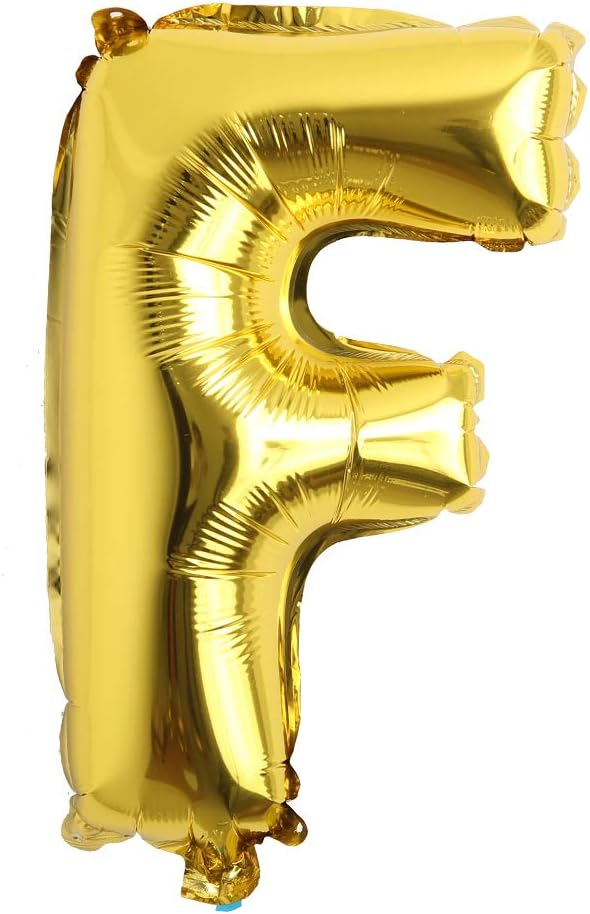 40 inch Letter Balloons Gold Alphabet Number Balloons Foil Mylar Party Wedding Bachelorette Birthday Bridal Shower Graduation Anniversary Celebration Decoration can fly with helium (40 INCH Gold F)