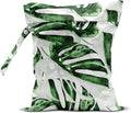 Wet Bag, Wet Dry Bag, Wet Bag for Swimsuit, Travel, Beach, Pool, Diapers, Dirty Yoga Gym Clothes, Makeup Bag, Waterproof Tropical Palm Leaves Decor Jungle Palm Leaf Favors