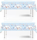 2pcs Pink Cat Tablecloth Cute Anime Themed Party Supplies Tablecover Perfect for Birthday Celebration and Party Decorations (70x42.9 inch) (Plaid Dog)