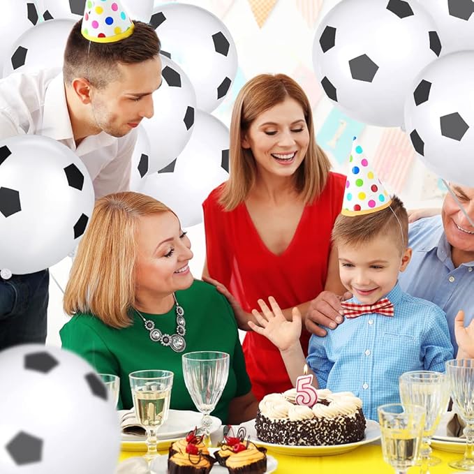 Ainiv 20 PCS Soccer Balloons, Football Theme Party Supplies Balloons, Football Pattern Ballons for School Sports Meeting Gaming Football Lover Boys Girls Kids Birthday Decor, Party Bag Fillers