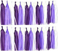 30pcs Paper Tassels Garland Banner Tissue Paper Tassel DIY Hanging Paper Decorations Party Tassel Garland Decor Baby Shower Nursery Wedding Festival Baby Shower Decoration(30, Purple kit)