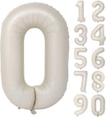 40 In Cream white Number Balloons Helium Foil Mylar Balloon Birthday Party banquet Decoration Digital 0