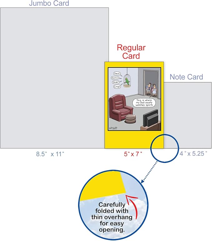 NobleWorks - 1 Hilarious Greeting Card for Birthday - Funny Birthday Cartoon, Comic Notecard - Sports Parrot C2660BDG