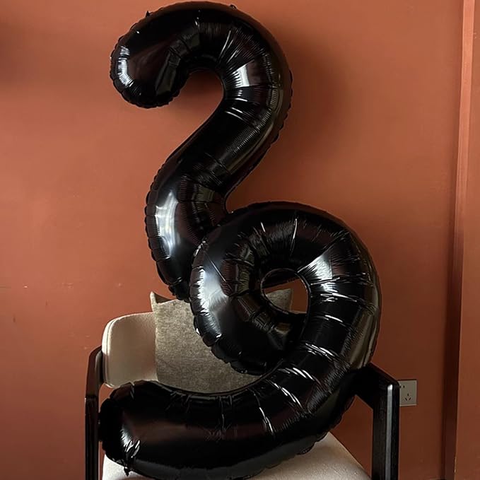 40 Inch Black Number 29 Digital Balloon,Jumbo Mylar Foil Helium Balloon for 29 Balloons for Birthday Party,Wedding Anniversary Party Decorations