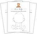 Draw Baby Games Set, Minimalism Baby Shower Party Game Card, Boho Bear Themed Gender Neutral Party Ideas Activities, Baby Shower Party Supplies & Decorations -A06