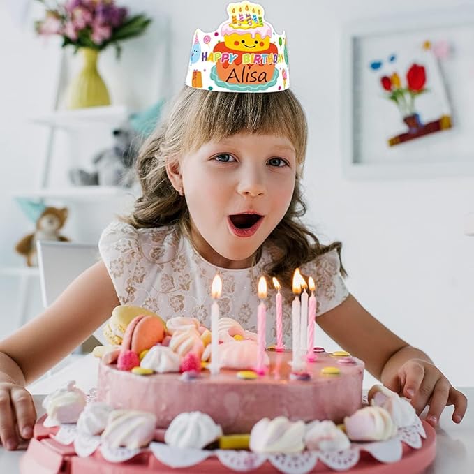 ceiba tree Happy Birthday Crowns Birthday Hats for Kids Teachers Students Classroom Party Favor 30Pcs