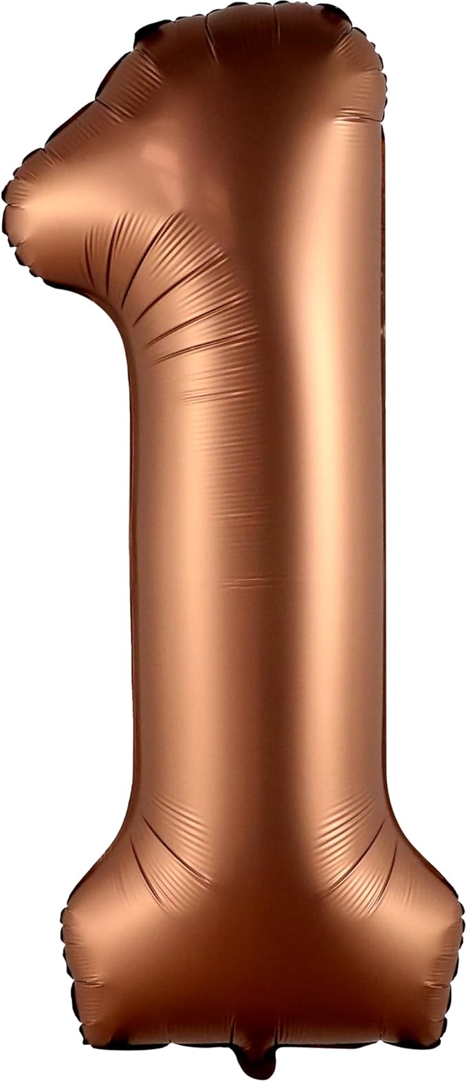 KatchOn, Brown 1 Balloon Number - 40 Inch, Helium Supported | Foil Brown One Balloon for Safari brown Birthday Decorations | One Happy Camper Balloons | Anniversary Decorations