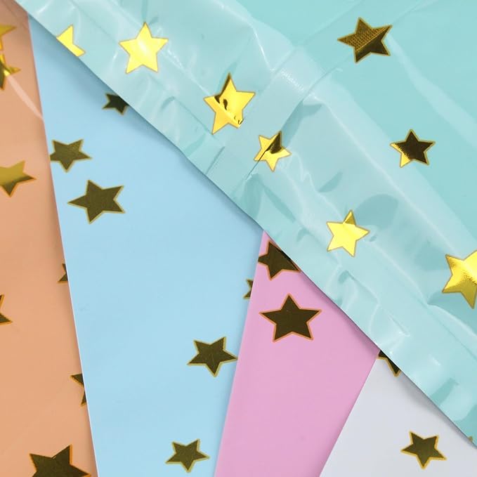 40pcs Party Favor Bags,Birthday Goodie Candy,Goodie Bags for Kids Party,Loot Bags for Kids Birthday Party with Star Pattern,5 Colors