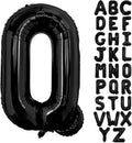 Black Letter Q Balloons, 40 Inch Alphabet Q Letter Balloons Foil Mylar Big Letter Balloons for Birthday Party Anniversary New Year Graduation Wedding Decorations