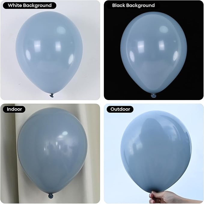Dusty Blue Balloons Arch Haze Blue Balloons Garland Mist Aqua Fog Balloon Different Sizes 5 10 12 18inch Helium Latex Balloon Boho Birthday Party Decoration Wedding Baby Shower Bachelorette Graduation
