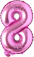 16" inch Single Rose Red Alphabet Letter number Balloons Aluminum Hanging Foil Film Balloon Wedding Birthday party decoration banner Air Mylar Balloons (16 inch Rose Red 8)