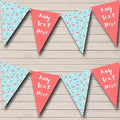 Coral Tropical Cocktail Personalized Birthday Party Bunting - Hanging Party Decoration - Birthday Party Banner Garland | Decorative Party Supplies