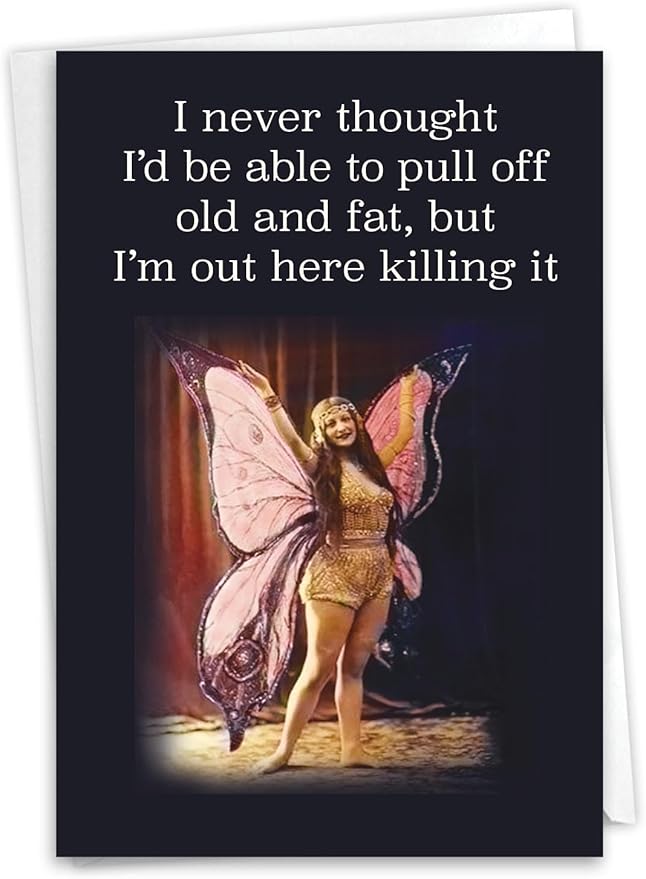 NobleWorks Hysterical Birthday Greeting Card with 5 x 7 Inch Envelope (1 Card) Bday Killing It C10104BDG