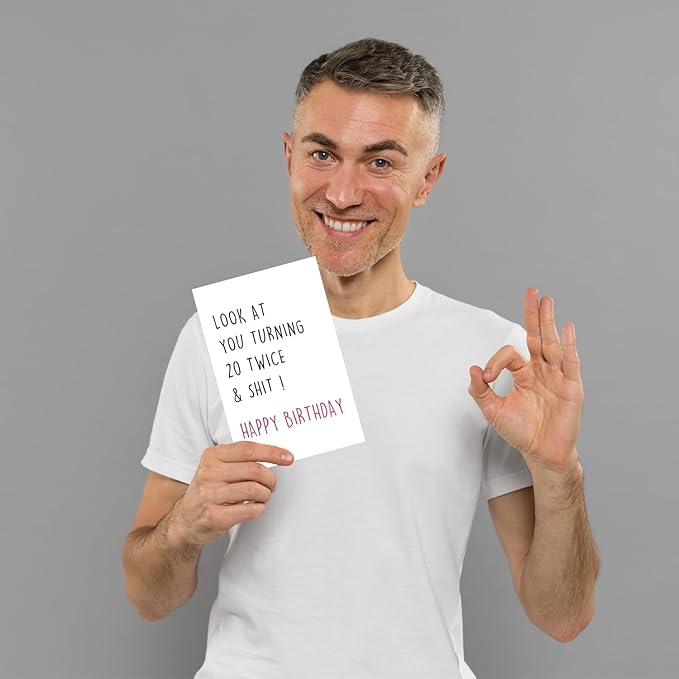 Funny 40th Birthday Card, Rude 40 Year Old Birthday Card&Gift for Huaband Wife Dad Mom Brother Sister Best Friend Bestie Coworker, Hillarious Born In 1985 Gift