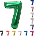YPSelected 32 Inch Large Foil Helium Number Balloon Birthday Wedding Party 0-9 (Green, 7)