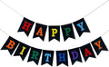 Colorful Happy Birthday Banner, Pre-strung Burlap Rainbow Happy Birthday Sign - Multi Color Reusable Birthday Party Decorations for Kids Boys Girls
