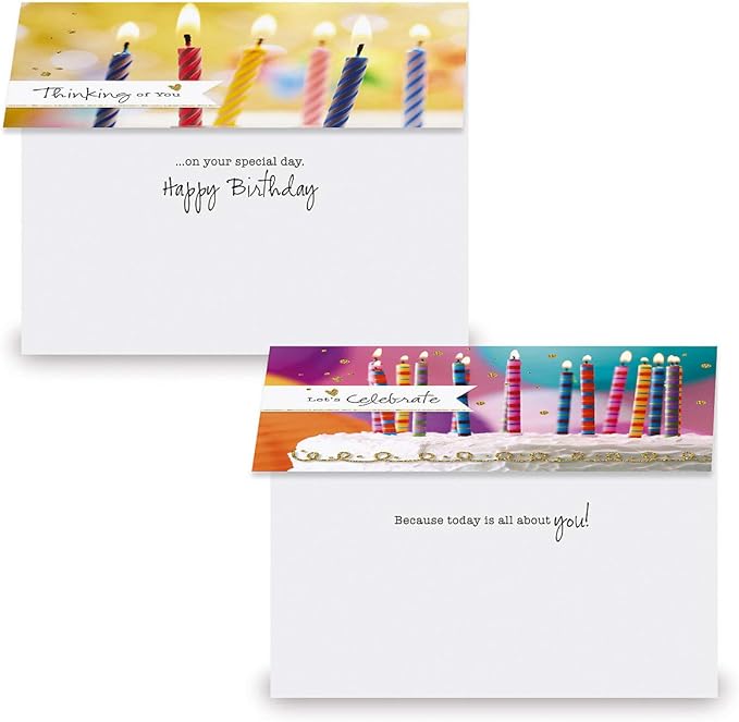 Current Photo Birthday Greeting Card Value Pack – Set of 18 (9 Designs), Large 5 x 7 inches, Envelopes Included
