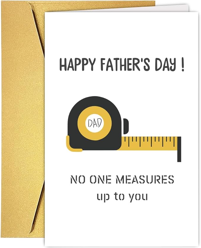UUEFKTN Funny Father's Day Card for Dad, Cute Fathers Day Card Gift for Him, Ideal Fathers Day Gift From Daughter Son, Happy Father's Day Card Gift for Dad Father Stepfather Grandpa