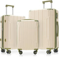 Merax Luggage Set 3 Piece Hardshell Suitcases with Spinner Wheels, TSA Lock, Lightweight Travel Luggage 20" Carry On 24" 28" Expandable Checked for Family Trips