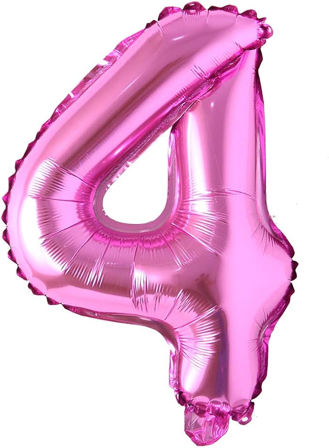 16" inch Single Rose Red Alphabet Letter number Balloons Aluminum Hanging Foil Film Balloon Wedding Birthday party decoration banner Air Mylar Balloons (16 inch Rose Red 4)