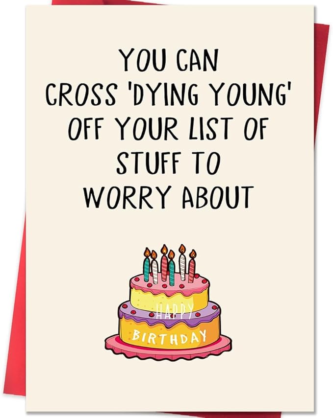 Funny birthday card|Witty Greeting for Men, Women, Parents, Siblings, and Friends |Happy Bday Card for husband wife and anyone