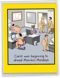 NobleWorks -1 Funny Birthday Card Inappropriate (8.5 x 11 Inch) - Humor Cartoon Bday Notecard with Envelope - Man-Kini J8286