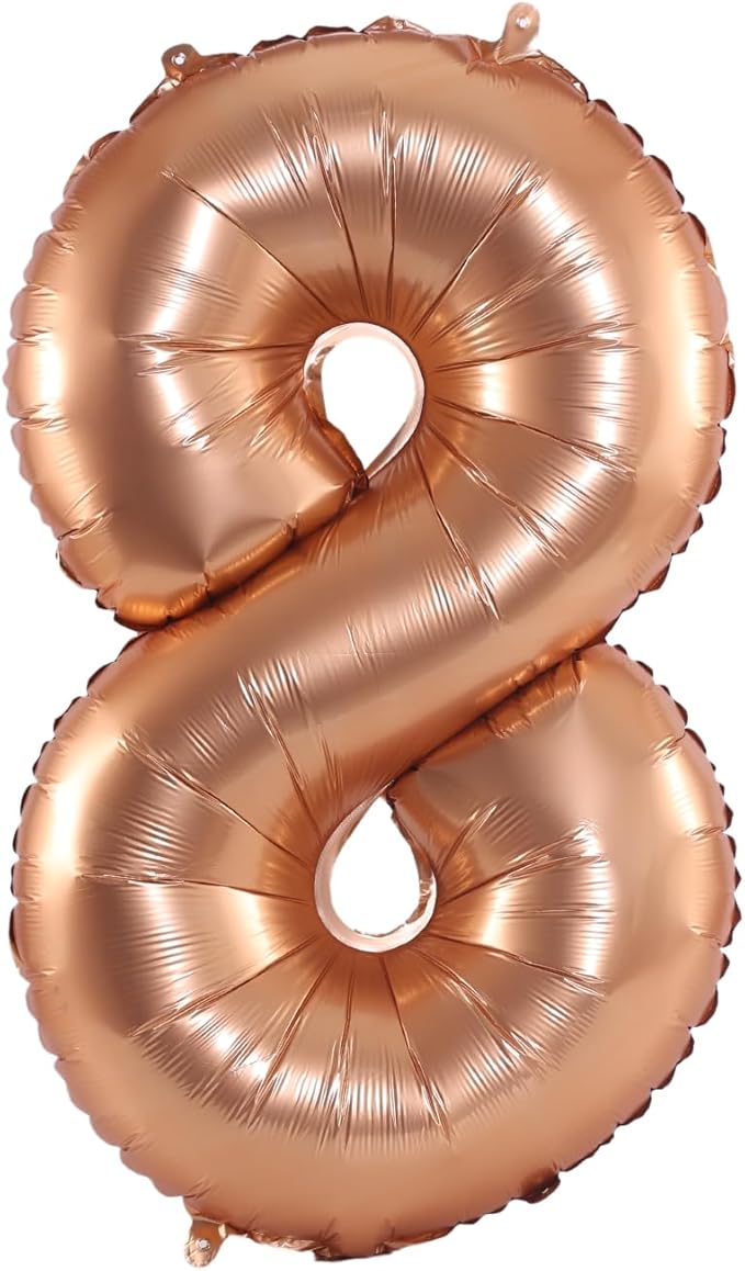 YPSelected 32 Inch Large Foil Helium Number Balloon Birthday Wedding Party 0-9 (Orange, 8)