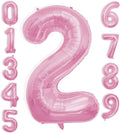 40 Inch Large Pink Number Celebration and Decoration Balloon for Birthday Parties, Graduations, Anniversaries, Weddings, Photo Shoots, Special Events - Helium Foil Mylar (Pink Number 2)