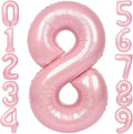 SUWEN 40 Inch Pink Large 8 Number Balloons Big Foil Helium Number Balloons 0-9 Jumbo Happy 8th Mylar Birthday Party Decorations for Girl Anniversary Party Supplies