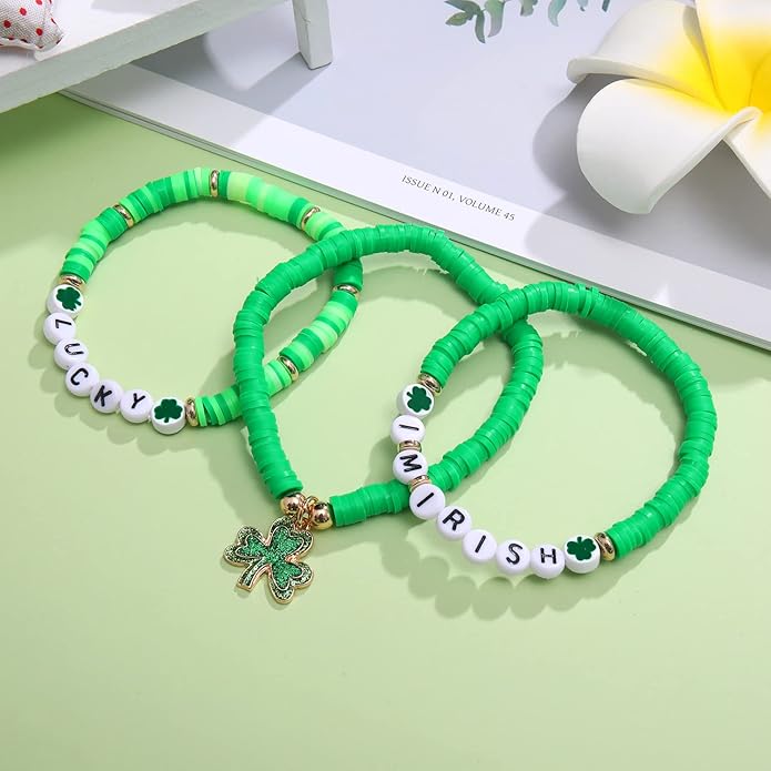 Surfer Heishi Bracelets for Women Stackable Rainbow Vinyl Disc Clay Beaded Stretch Bracelets Elastic Layering Friendship Bracelets Boho Summer Beach Jewelry