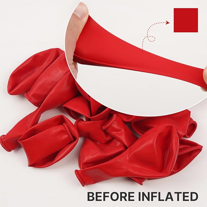 PartyWoo Red Balloons 50pcs 12 Inch Red Helium Balloons for Birthday Graduation Bachelorette Citizenship Firefighter Strawberry Anniversary Cherry Casino Movie Theme Party Decorations Red-Y57
