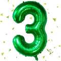 Green Number Balloons, 40 Inch Dark Green Balloon 3.3 Helium Balloon 3rd Birthday for 3 Years Birthday Party Wedding Anniversary Decoration Children Girls Boys