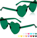 Heart Sunglasses 2 Pairs Heart Shaped Sunglasses Womens Heart Glasses Rave Sunglasses for Women Party Favors