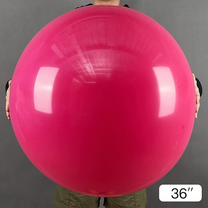 PartyWoo Hot Pink Balloons 4pcs 36 Inch Magenta Fuchsia Balloons for Baby Shower Gender Reveal Engagement Bachelorette Wedding Bridal Shower Anniversary Birthday Party Decorations Pink-Y12