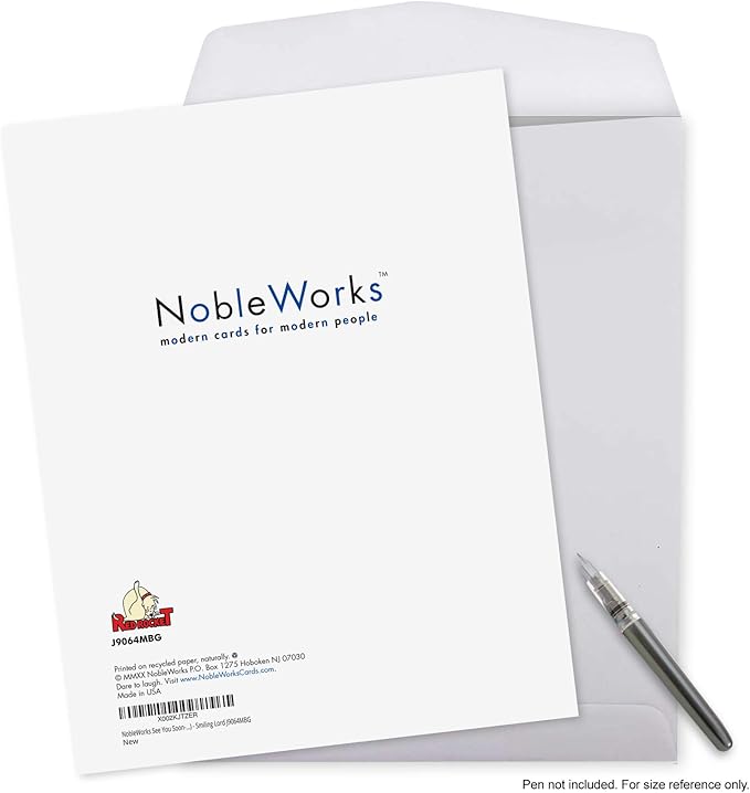 NobleWorks - 40th Funny Birthday Greeting Card (8.5 x 11 Inch) - 40 Years Old, Big Milestone Birthday Humor Card from Group - See You Soon 40 J9064MBG