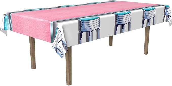 Soda Shop Stools Tablecover