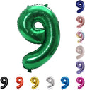 YPSelected 32 Inch Large Foil Helium Number Balloon Birthday Wedding Party 0-9 (Green, 9)